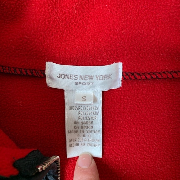 Vintage Jones New York Oversized Fleece Quarter Zip Pullover sz Small PW5 - Picture 5 of 5